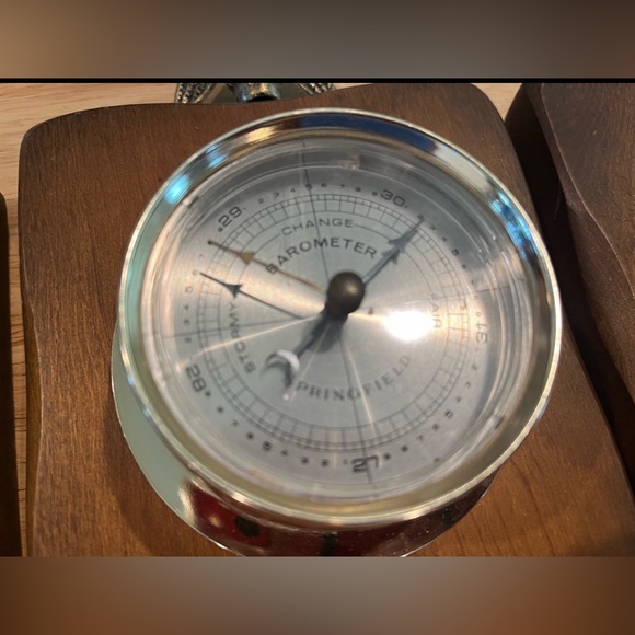 Springfield Vintage Eagle Weather System Thermometer Barometer Humidity Meter - Picture 4 of 5